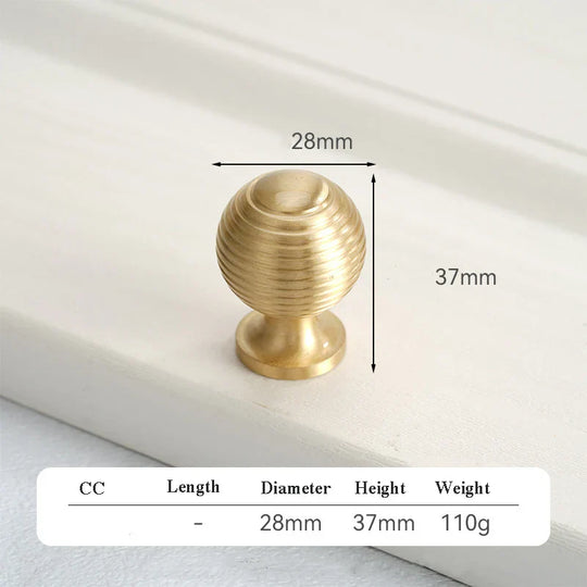 Satin Brushed Gold Brass Cabinet Handles – French-Style Pulls and Knobs for Furniture
