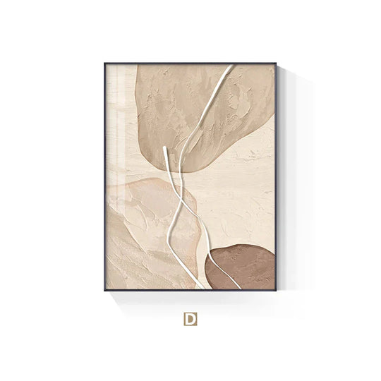 Earthy Tones Zen Stones Canvas Wall Art Unframed
