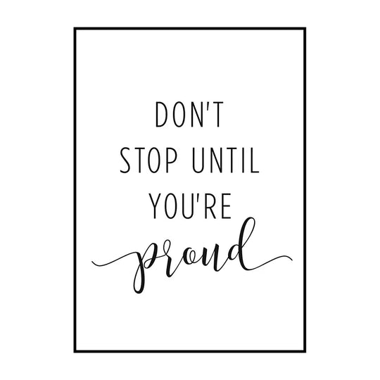 Black And White Motivational Quotes Canvas Wall Art