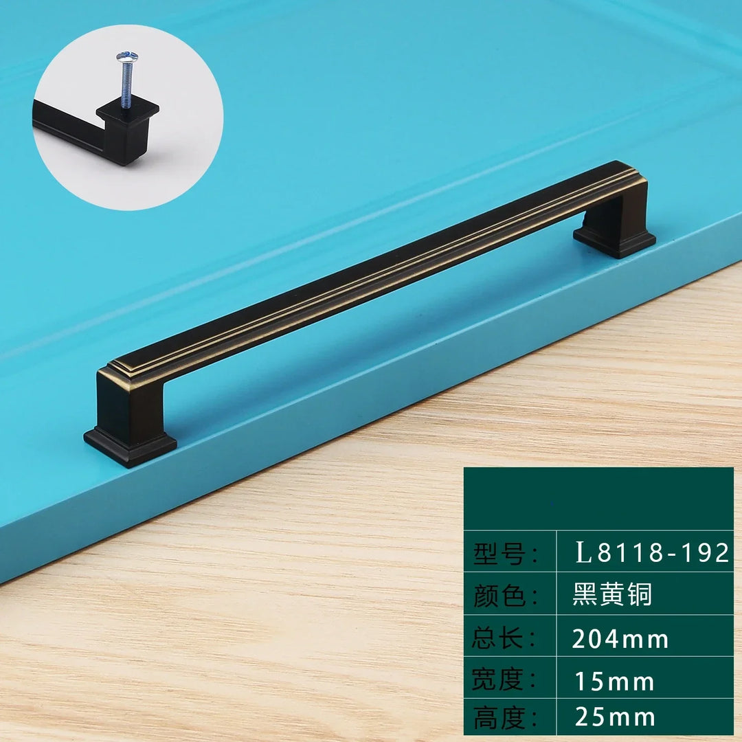 Light Luxury Bronze Cabinet Handles – Modern Drawer Pulls