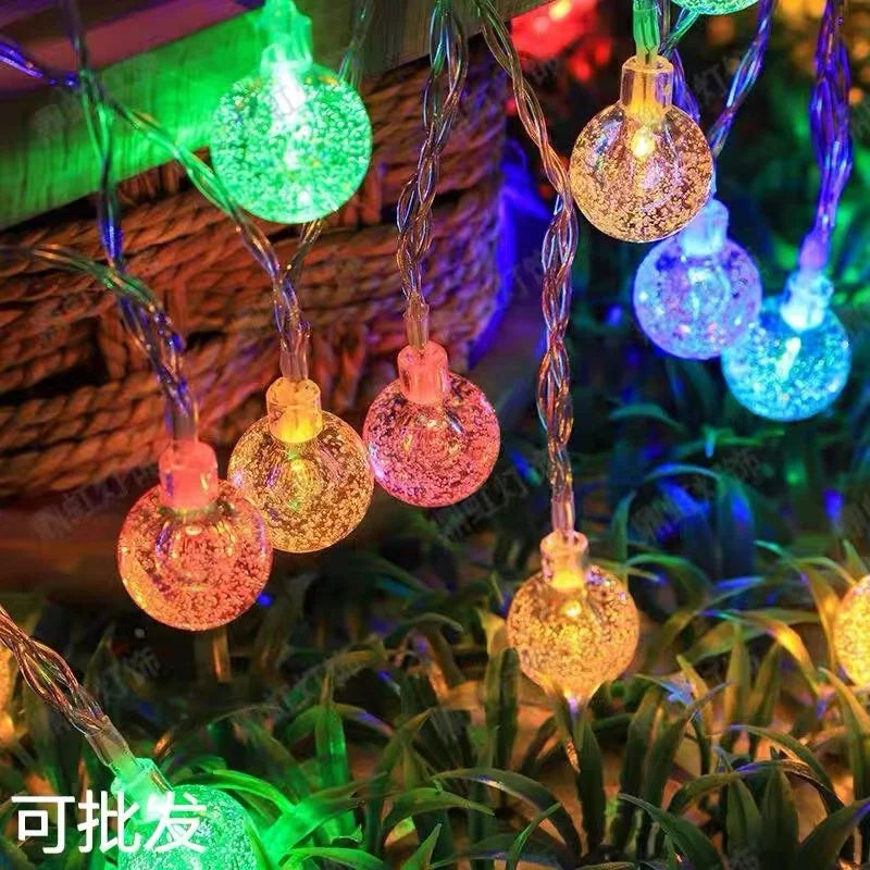 LED Crystal Ball String Lights Battery Fairy Lights Holiday Decor