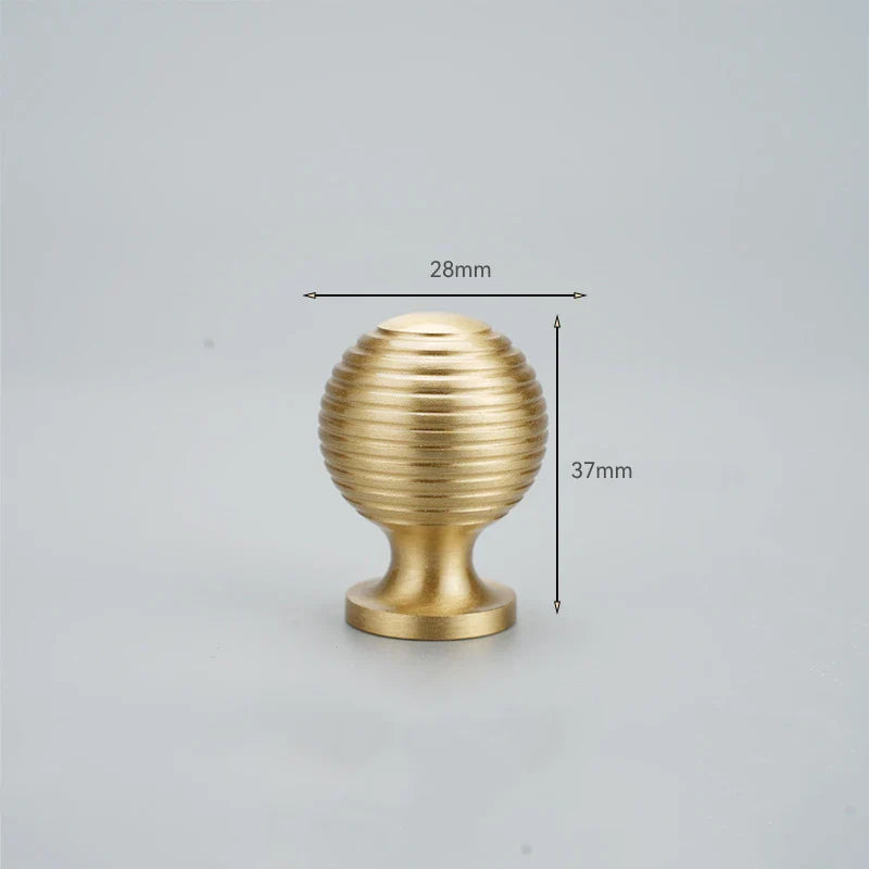 Brushed Gold Brass Cabinet Handles – Modern Pulls and Knobs for Furniture (50–280mm)
