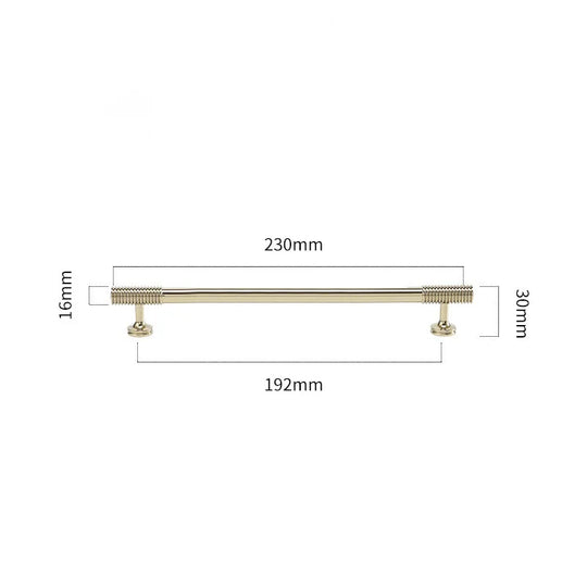 Spiral Deco Brass Furniture Handles – Modern Pulls for Cabinets and Wardrobes