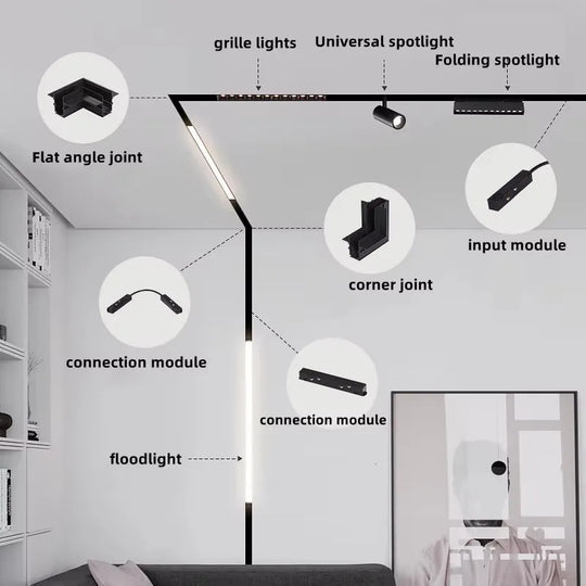Smart Magnetic Track LED Light – Modern Dimmable Ceiling & Spot Lighting