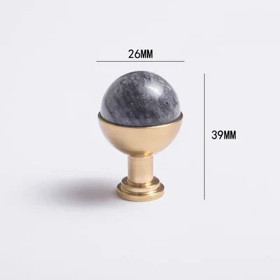 Natural Marble and Crystal T-Bar Cabinet Handles – Modern Brass Knobs and Pulls