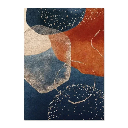 Nordic Abstract Biomorphic Geometric Canvas Wall Art
