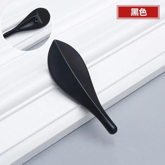 Golden Leaf Drawer Handles – Zinc Alloy Light Luxury Cabinet Knobs