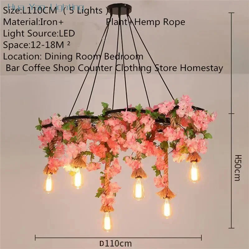 Grace American Country Pendant Lamp – Retro Metal Chandelier