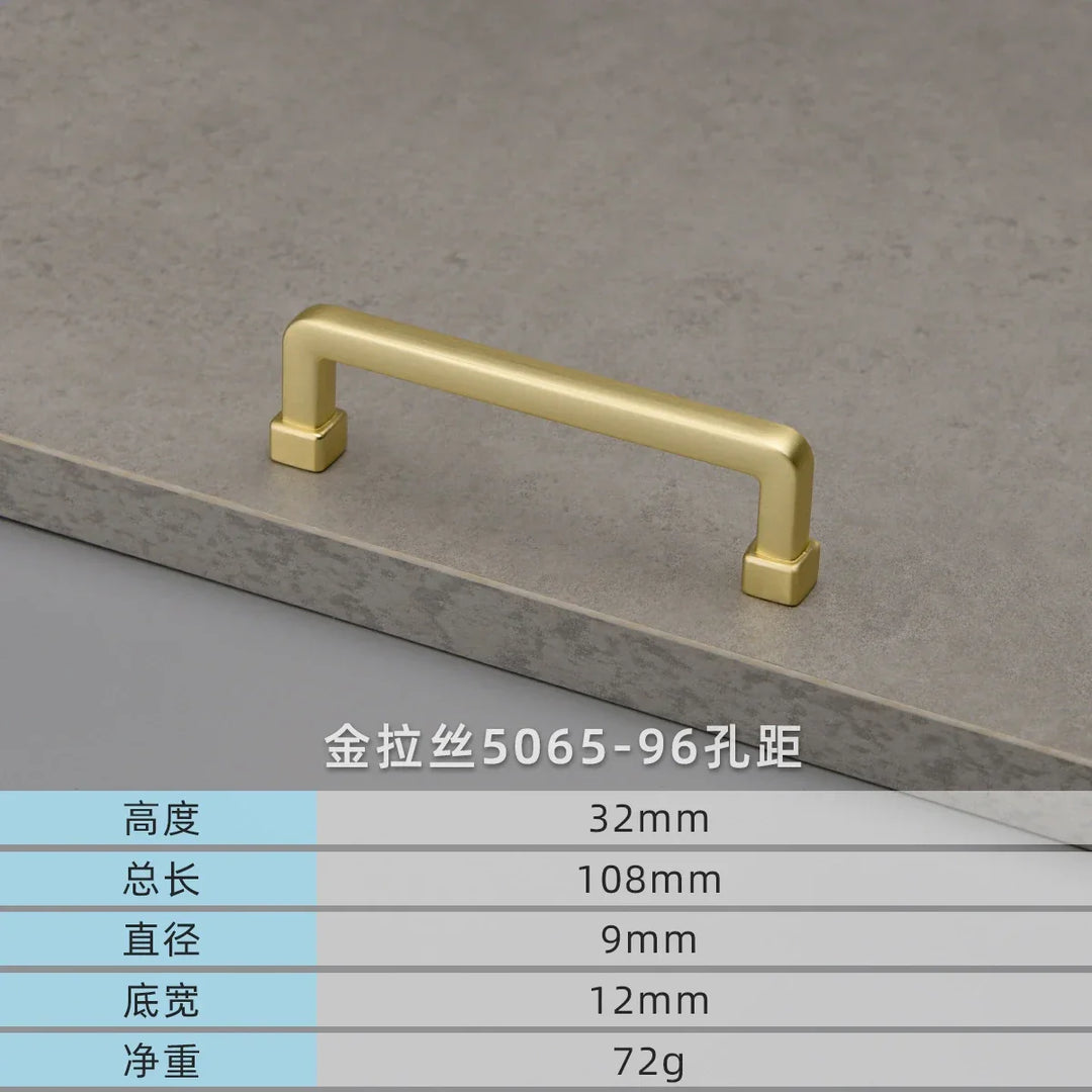 Modern European Gold and Gray Cabinet Handles – Zinc Alloy Drawer Pulls