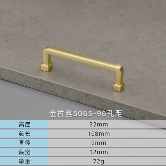 Modern European Gold and Gray Cabinet Handles – Zinc Alloy Drawer Pulls