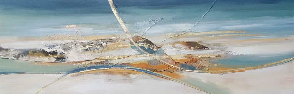 Modern Abstract Landscape Wide Format Canvas Wall Art Unframed