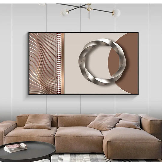 Modern Abstract Architectural Geometry Canvas Wall Art