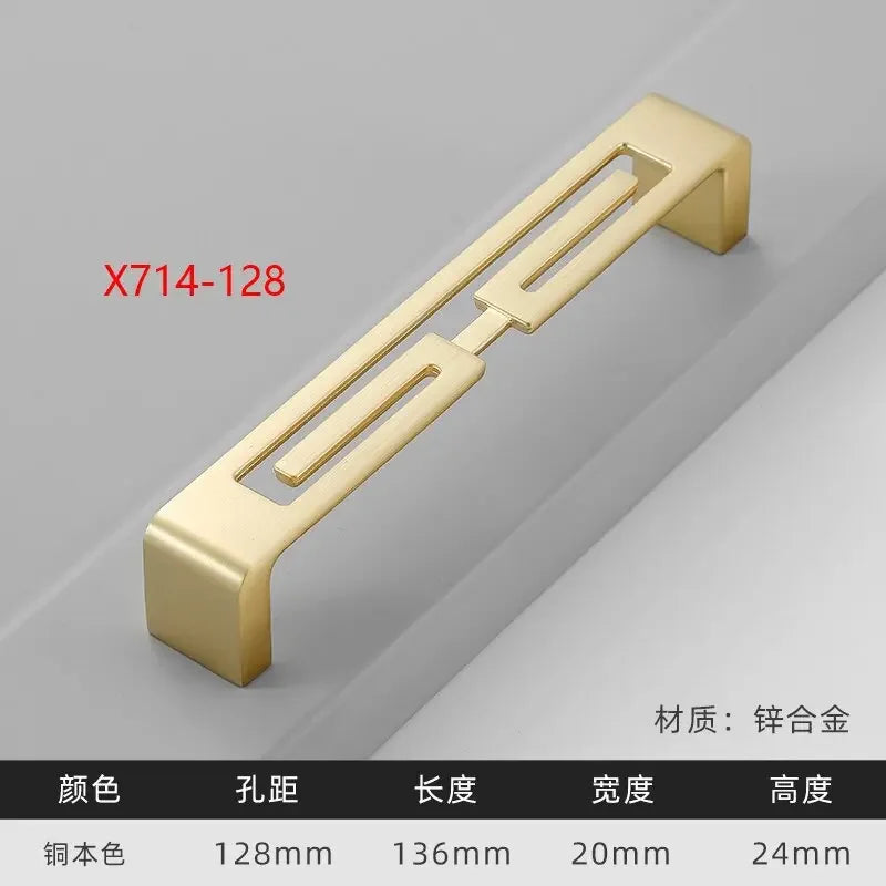 Modern Gold Kitchen Cupboard Handles – Decorative Chinese-Style Knobs