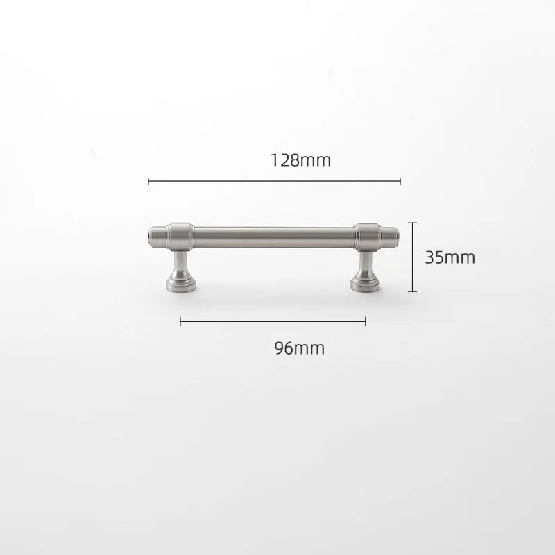 Brushed Nickel Brass Furniture Handles – Matte Silver Pulls and Bars for Cabinets and Drawers