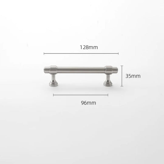 Brushed Nickel Brass Furniture Handles – Matte Silver Pulls and Bars for Cabinets and Drawers
