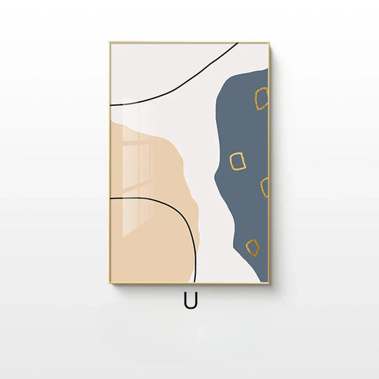 Neutral Shades Beige Brown Abstract Canvas Wall Art Unframed