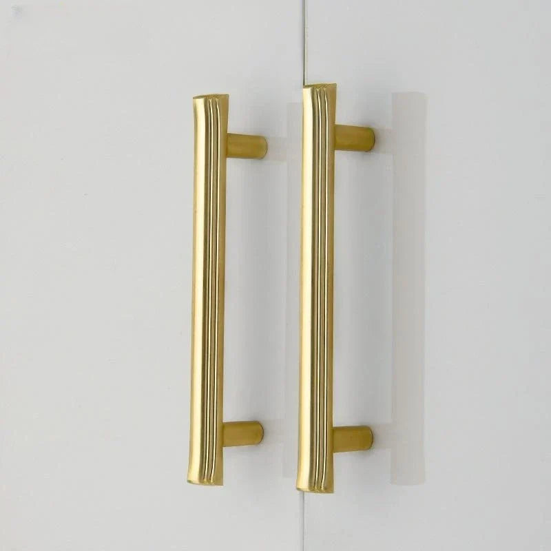 Modern Brushed Gold Cabinet Handles – Zinc Alloy Drawer Pulls
