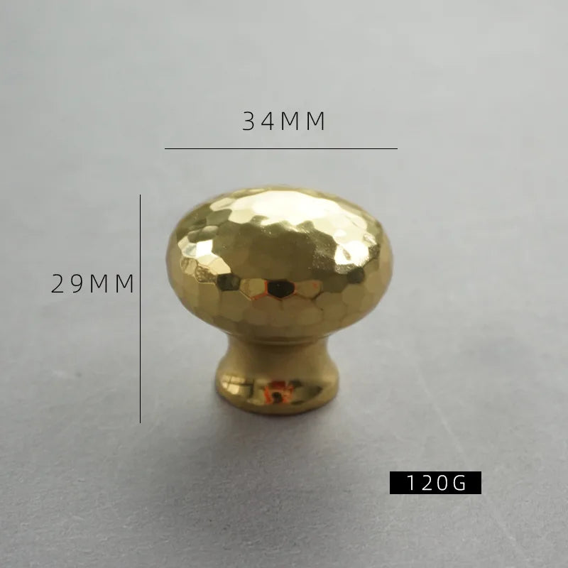 Handmade Brass Hammered Cabinet Handles – Nordic Luxury Pulls