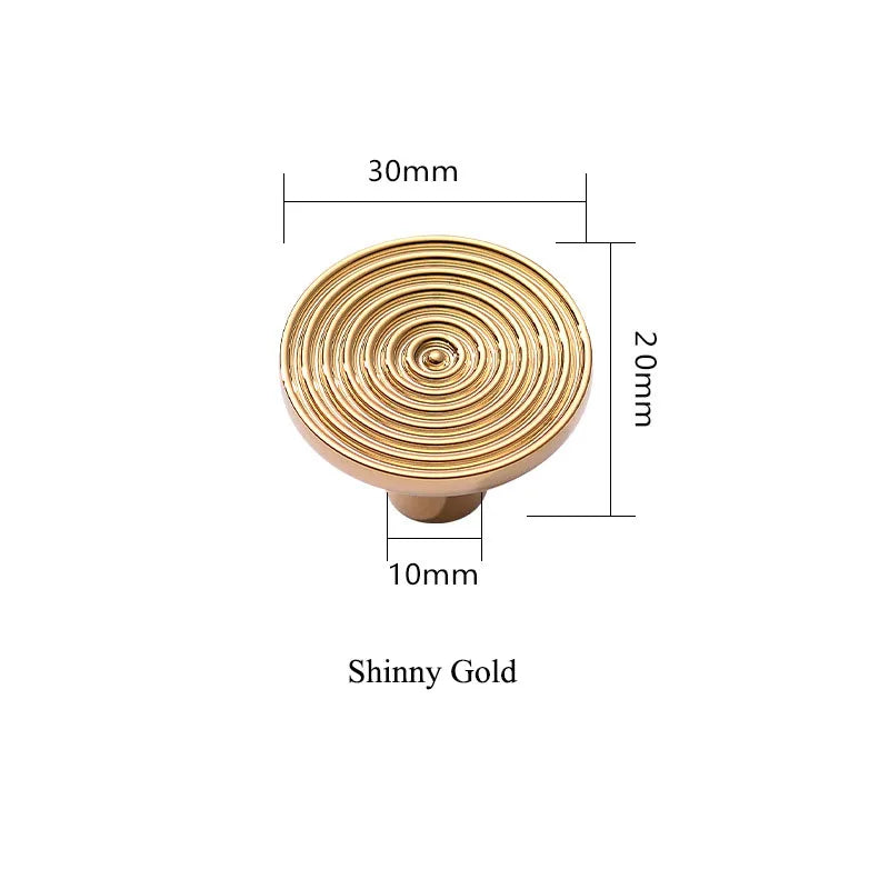 Spiral Deco Brass Furniture Handles – Modern Pulls for Cabinets and Wardrobes