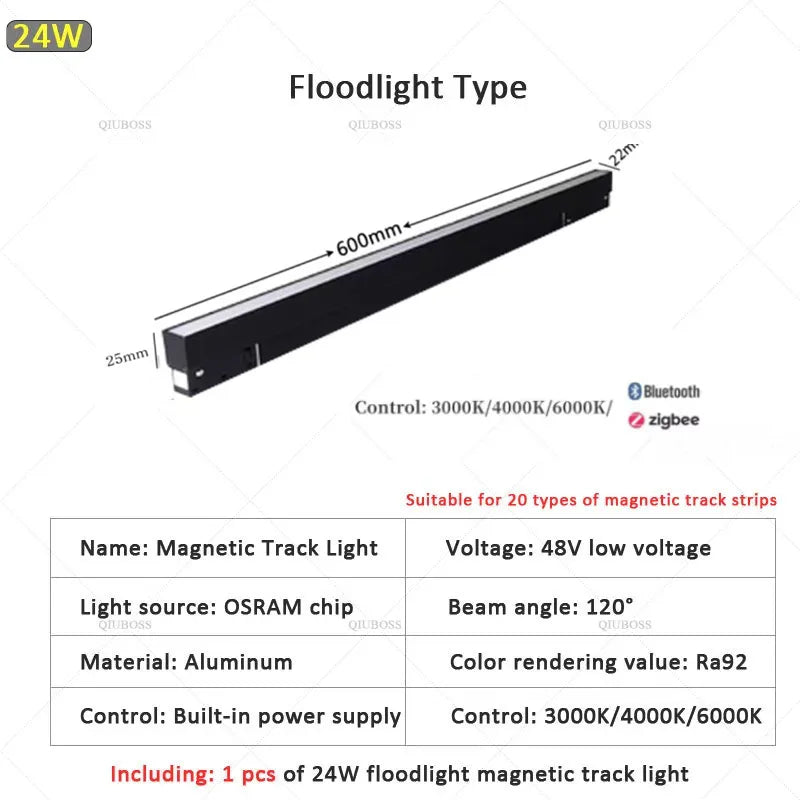 Smart Magnetic Track LED Light – Modern Dimmable Ceiling & Spot Lighting