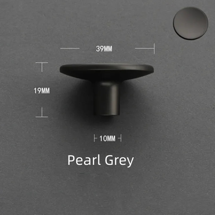 Modern Zinc Alloy Round Knob – Sleek Single-Hole Furniture Handle