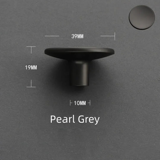 Modern Zinc Alloy Round Knob – Sleek Single-Hole Furniture Handle