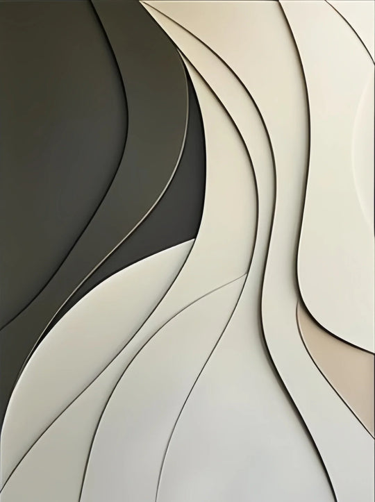 Abstract Flowing Wavy Design Canvas Wall Art