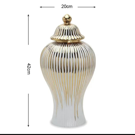 Electroplated Ceramic Decorative Vase for Entrance and Tabletop