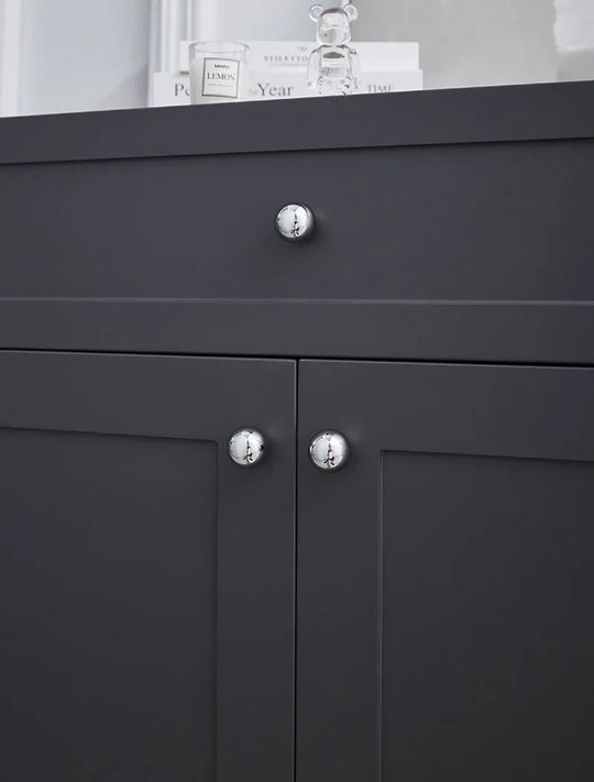Chrome Brass Ball Knobs – Modern Silver Cabinet & Drawer Pulls