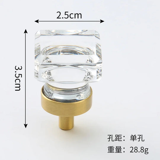 Brass Crystal Cabinet Handles – Light Luxury Furniture Knobs