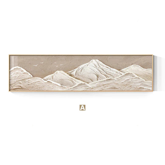 White Mountain Wide Format Abstract Canvas Wall Art Unframed