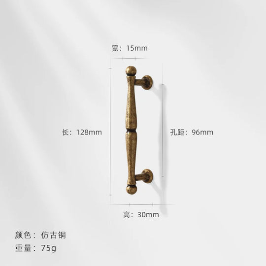 Antique Bronze Wardrobe Door Handles – Vintage Zinc Alloy Pulls for Furniture