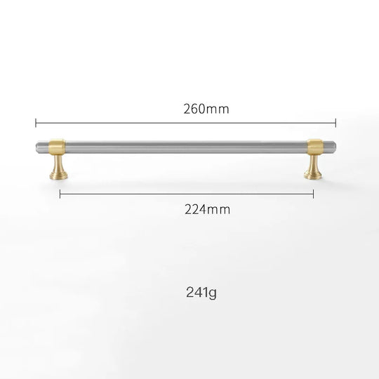 Nickel-Plated Brass Cabinet Handles – Gold and Matte Silver T-Bar Pulls