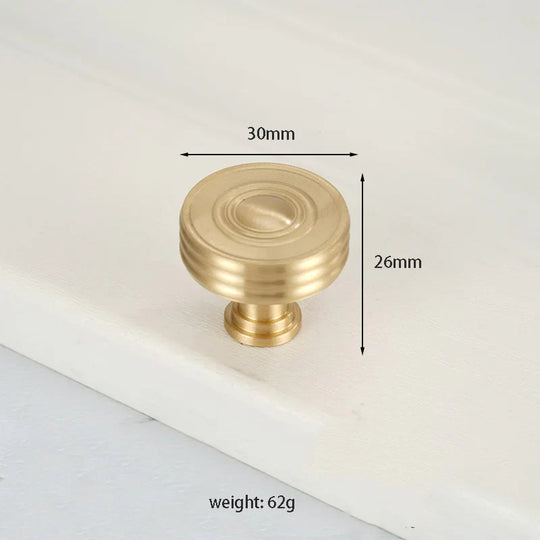 Textured Brass Handles – Satin Gold Spiral Pulls for Furniture