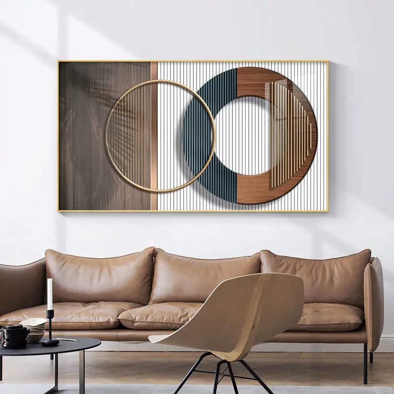 Modern Abstract Architectural Geometry Canvas Wall Art