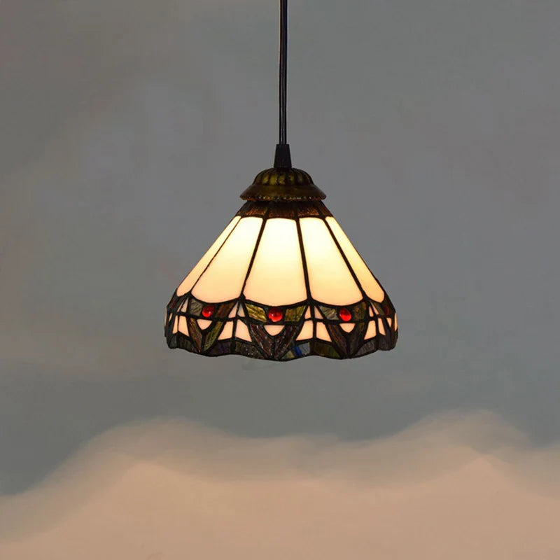 Isolde – European Stained Glass Pendant Light for Dining Room, Bedroom, and Home Décor