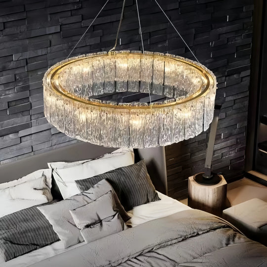 Modern Creative Water Ripple Glass Pendant Light – Luxurious LED Ceiling Fixture