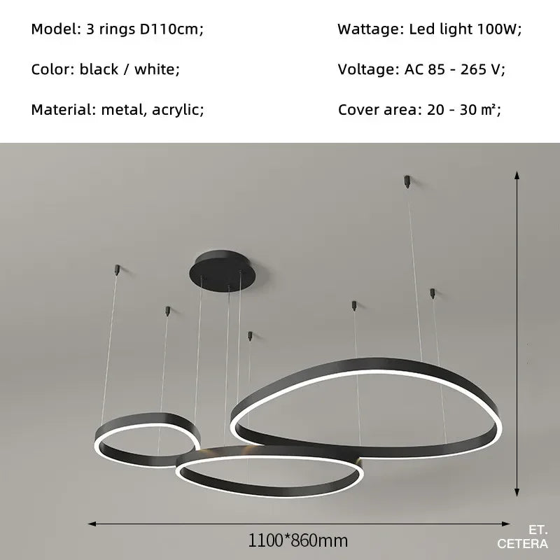 Sophia Nordic Irregular LED Pendant Light – Modern Minimal Lamp