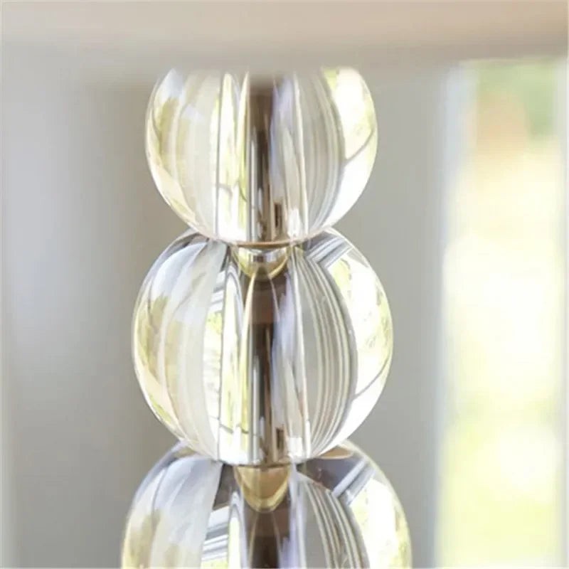 Creative Fabric Table Lamp with Crystal Glass Ball for Living Room & Bedroom