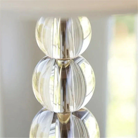 Creative Fabric Table Lamp with Crystal Glass Ball for Living Room & Bedroom