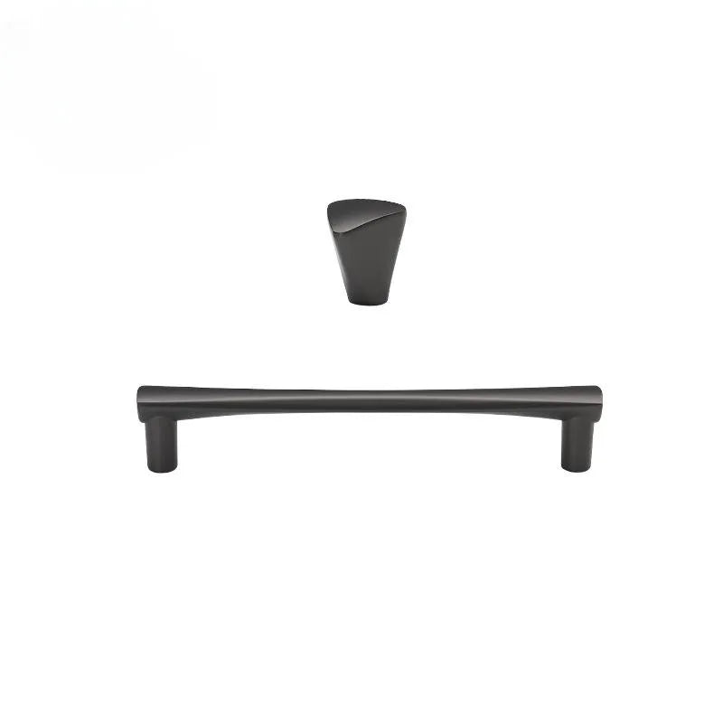 Brushed Zinc Alloy Door Handle – Modern Single-Hole Pull