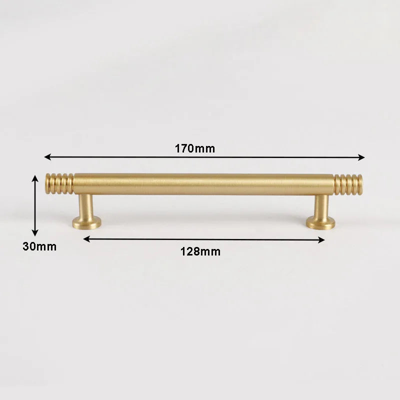 Brass Kitchen Cabinet Handles – Gold Textured Knobs and Pulls for Furniture