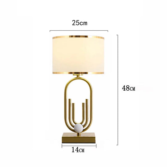 Nordic Luxury Fabric Table Lamp for Bedroom & Living Room