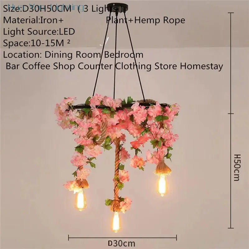 Grace American Country Pendant Lamp – Retro Metal Chandelier