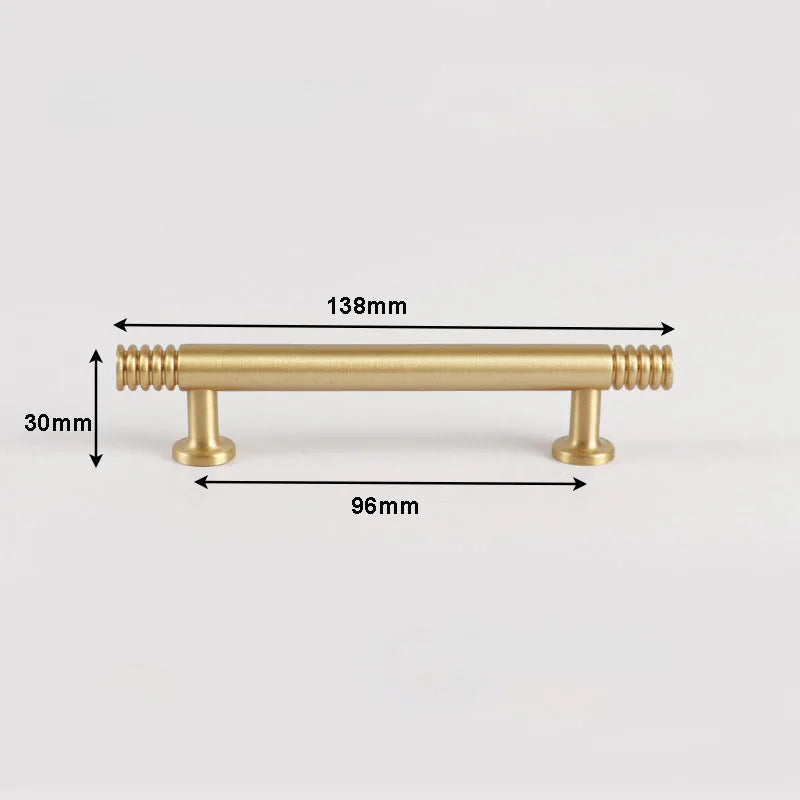 Brass Kitchen Cabinet Handles – Gold Textured Knobs and Pulls for Furniture