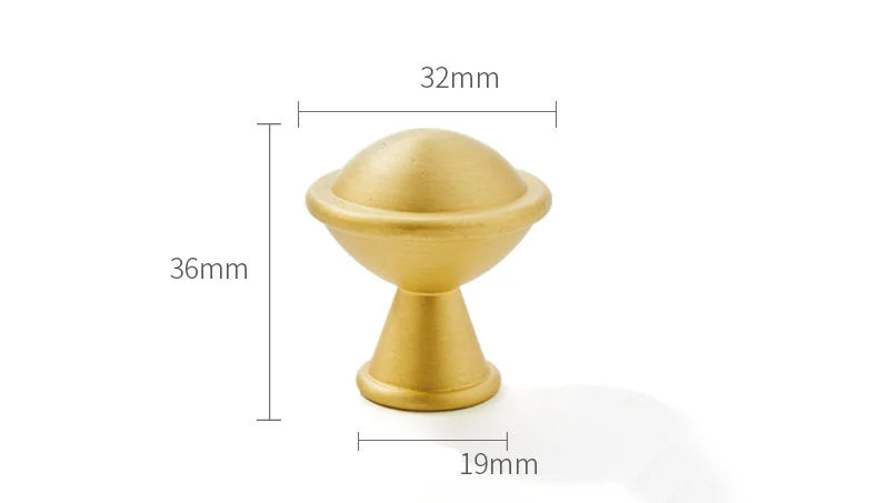 Satin Brass Cabinet Handles – French-Style Ball Knobs and Pulls for Furniture