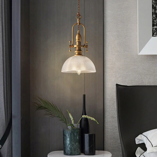 Creative Clear Glass Chandelier with Brass Gold Finish