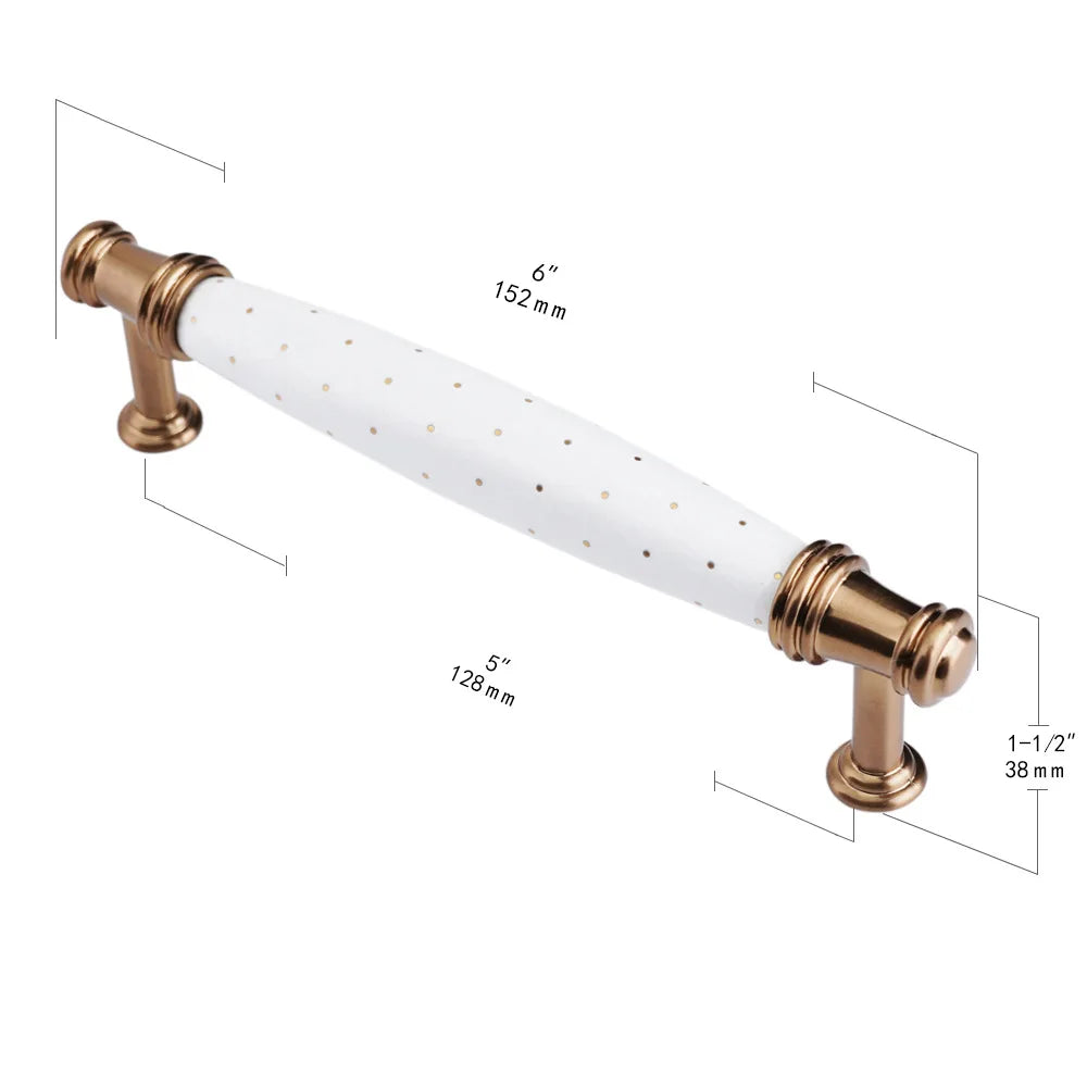 Pearl White Ceramic Cabinet Handles – Elegant Knobs for Furniture