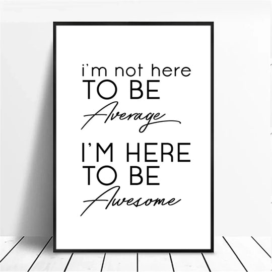 Positive Energy Black White Quote Canvas Wall Art