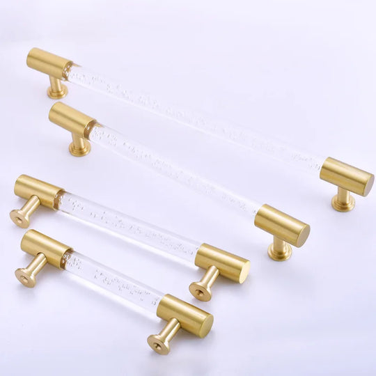 Transparent Acrylic Furniture Handles – Brass Pulls and Knobs for Furniture